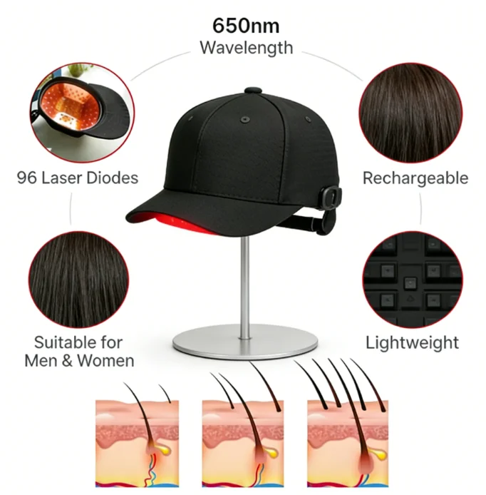 

Шапочка для лечения выпадения волос, неинвазивная терапия при облысении и истончении волос