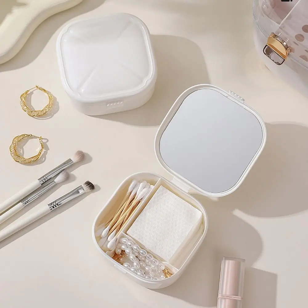 

Portable DIY Jewelry Box with Mirror Mini Makeup Box Necklace Ring Storage Box