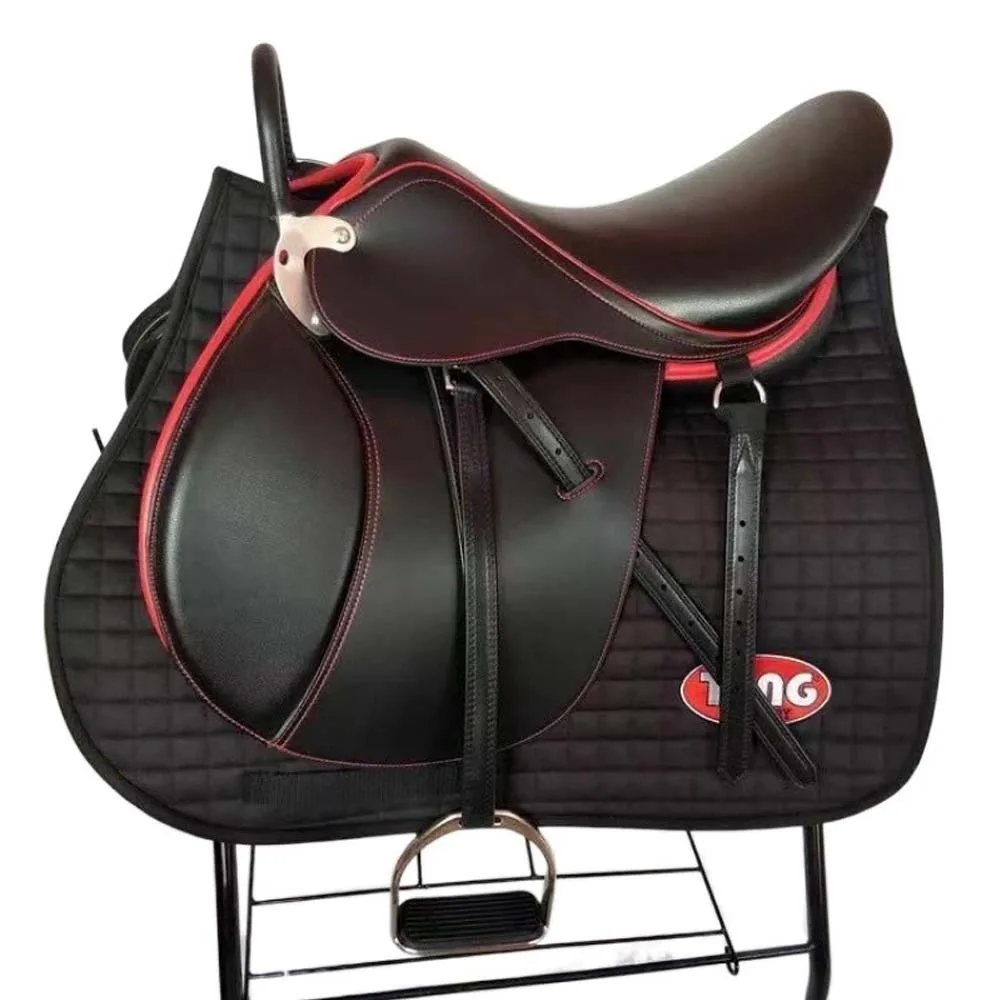 Premium Leather Horse Wade Tree Western Leather Ranch Roping Work Horse Saddle Leather Saddle