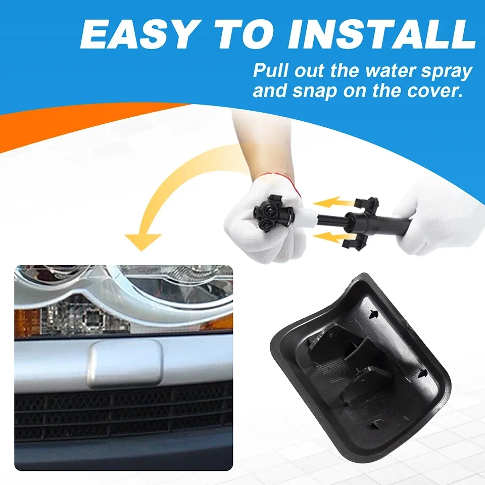Car Front Bumper Headlamp Washer Cover Cap For VOLVO XC90 2003 2004 2005 2006 30698208 30698209 Headlight Jet Spray Lid Garnish