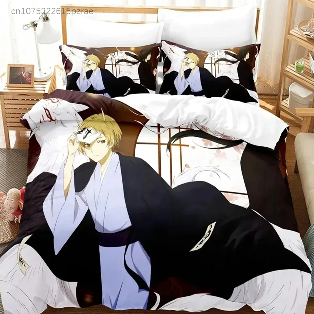 Natsume's Book Of Friends Anime Bedding Set Bedroom Soft Modern Bedspreads Comefortable Duvet Cover Quilt Cover And Pillowcase
