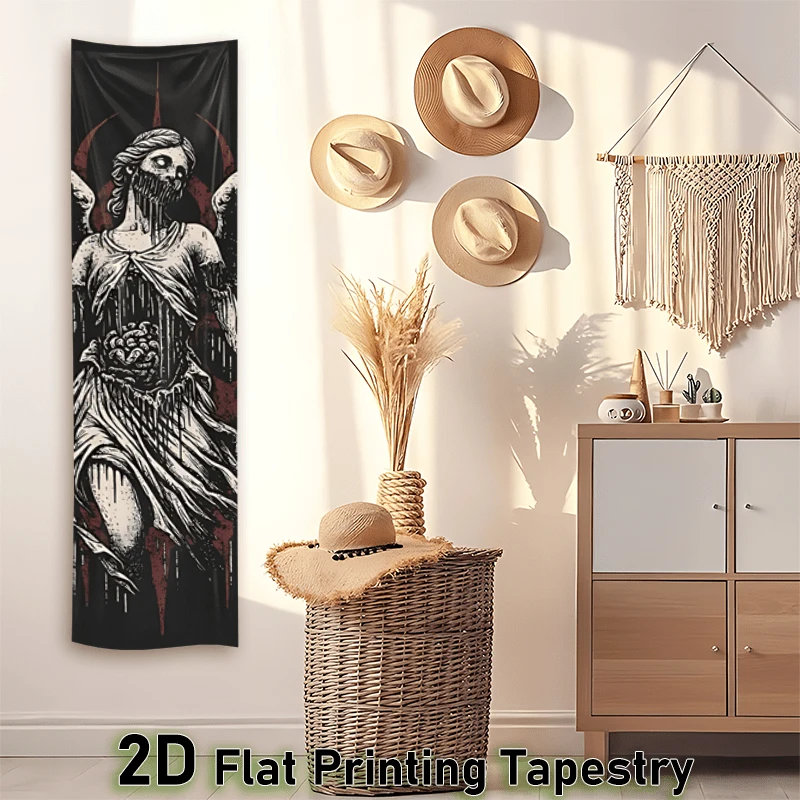 VIKAMA Fallen Angel Vertical Tapestry, A Gothic Art Style Wall Hanging Decoration For Bedrooms And Living Rooms, Home Decor Item