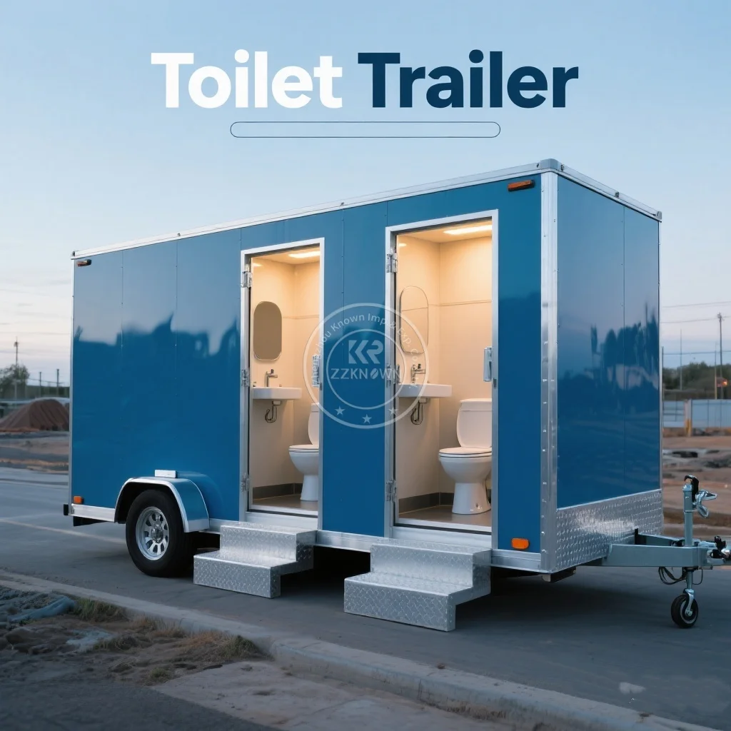 

Portable Toilet Trailer Shower Rooms Outdoor Camping Mobile Toilet Trailer Luxury Restroom Trailer