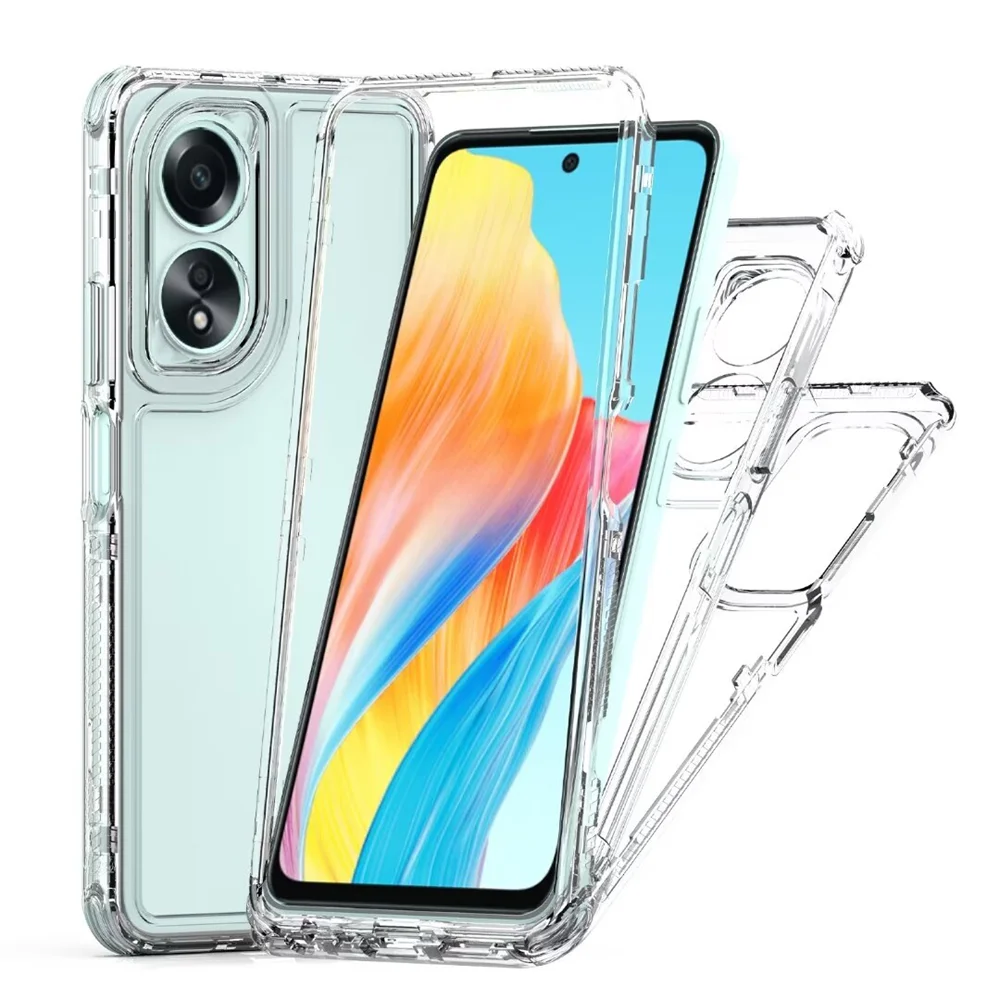 For OPPO A18 A38 A58 A78 Luxury Full PMMA + TPU Cover three-in-one Case For OPPO A 18 A 38 A 58 A 78 Protective Phone Case