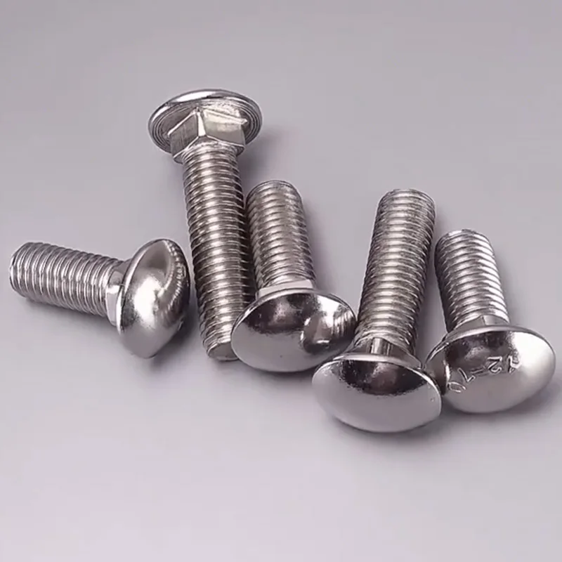 1/2/5/10/20/50pcs Coach Bolt M3 M4 M5 M6 M8 M10 M12 304 A2 Stainless Steel Truss Round Head Square Neck Carriage Screw
