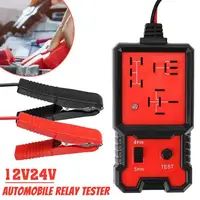 Probador de relé rojo 12V, Detector electrónico Universal de circuito de coche automotriz, comprobador de batería, herramienta de reparación de automóviles 24v