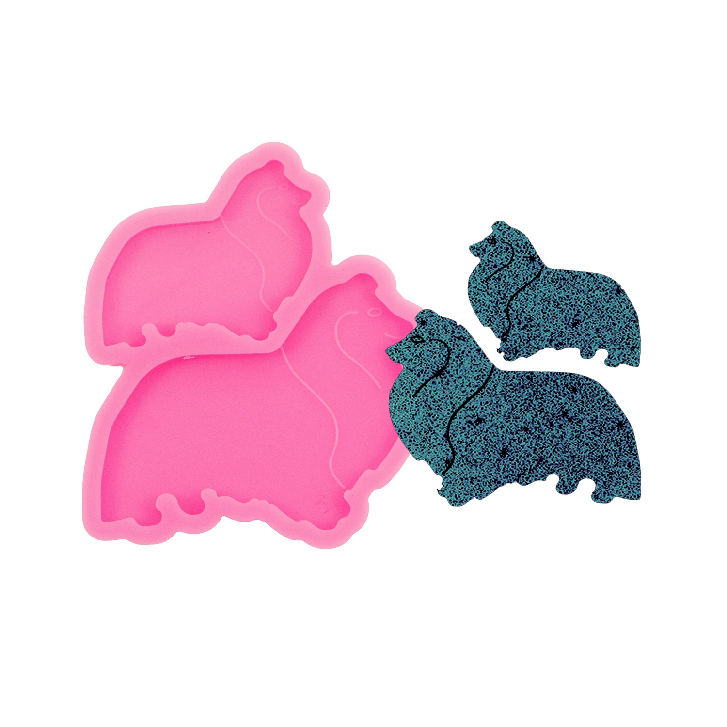 Samoyed Various Dog Breeds Silicone Mold for Epoxy Resin Keychain Pendant Chocolate Gummy Cake DIY Supplies