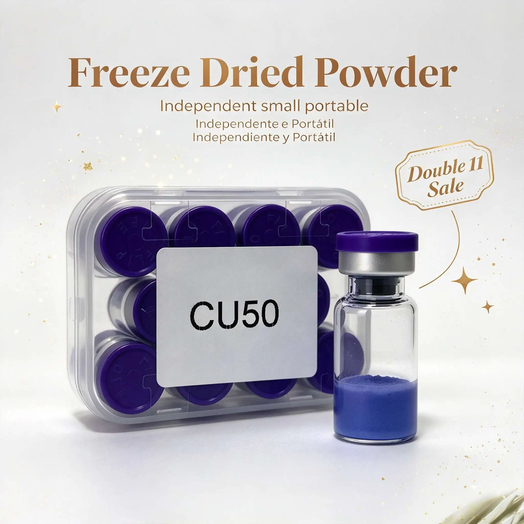 High-Quality  Freeze-Dried Powder, Repairs Skin Damage (Random Cap Colors, Production Date Subject to Actual Goods)GHKCU