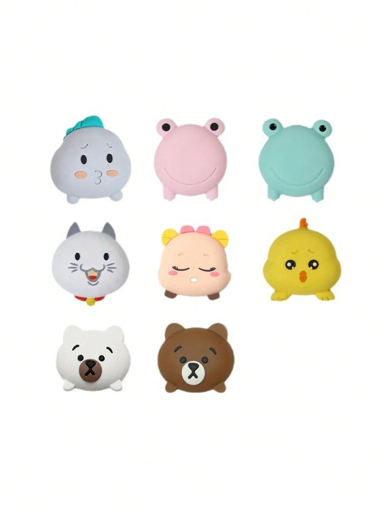 Silicone cute pet anti-collision pad/sticker: frog, bear, cloud design, for fridge, door, cabinet and wall protection.