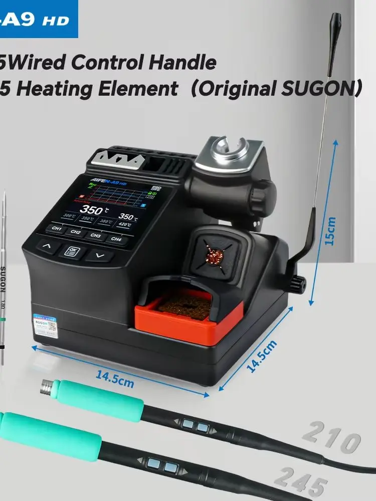AIFEN A9HD Lötstation 180W Kompatibel mit Lötspitze 210/245, Griff-Temperaturregelung, Schweiß- und Reparaturstation