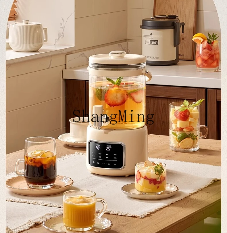 ZYY-Gesundheitstopf mit Wasserhahn, multifunktionales Schmoren und Wärmedämmung, Glas mit großer Kapazität