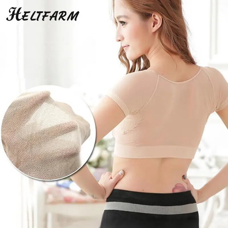 1pcs Reusable Underarm Sweat Pad Vest Menopause Shield T-shirt Shape Sweat Pads Washable Underarm Armpit Sweat Pads