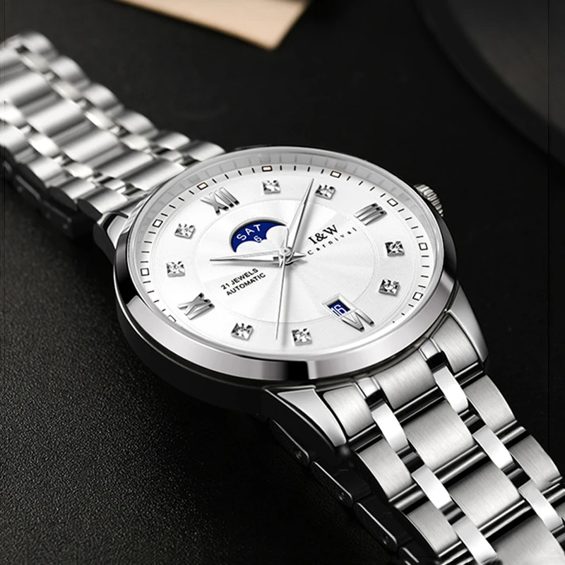 

IW лучший бренд дата автоматические механические часы мужские японские часы Miyota из нержавеющей стали 3ATM водонепроницаемые часы сапфировое зеркало