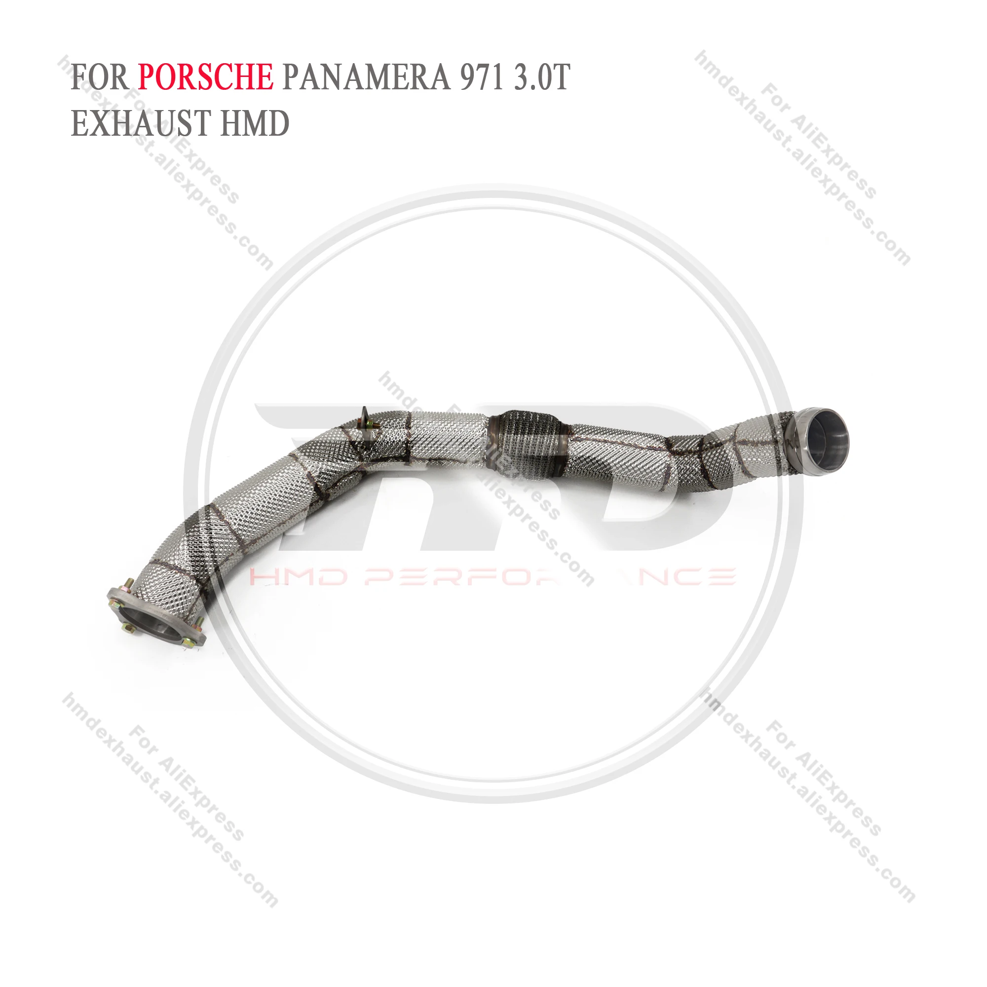 HMD Exhaust System Stainless Steel Performance Middle Pipe for Porsche panamera 971 3.0T With Heat Shield