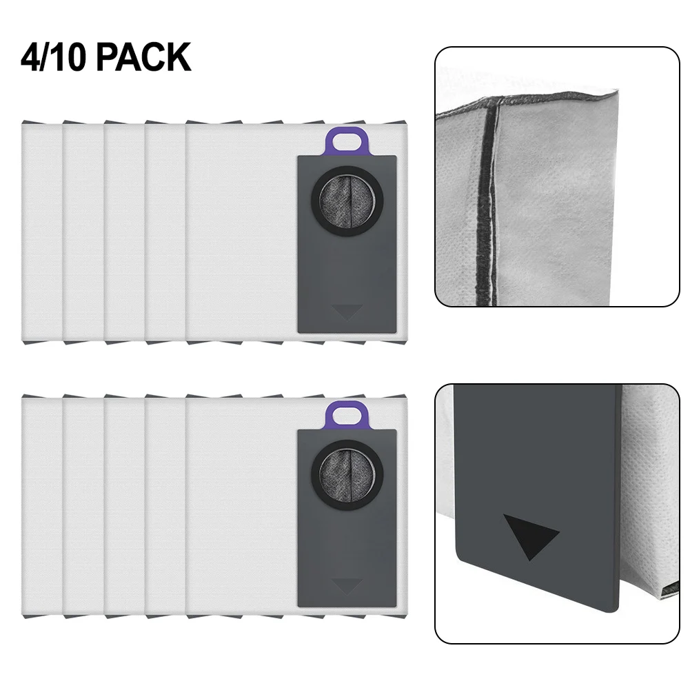4/10pcs Dust Bags For NARWAL Flow 2 Robot Vacuum Cleaner Mop Dock Replacement 3.5 Litres Large Capacity Disposable Bags Parts