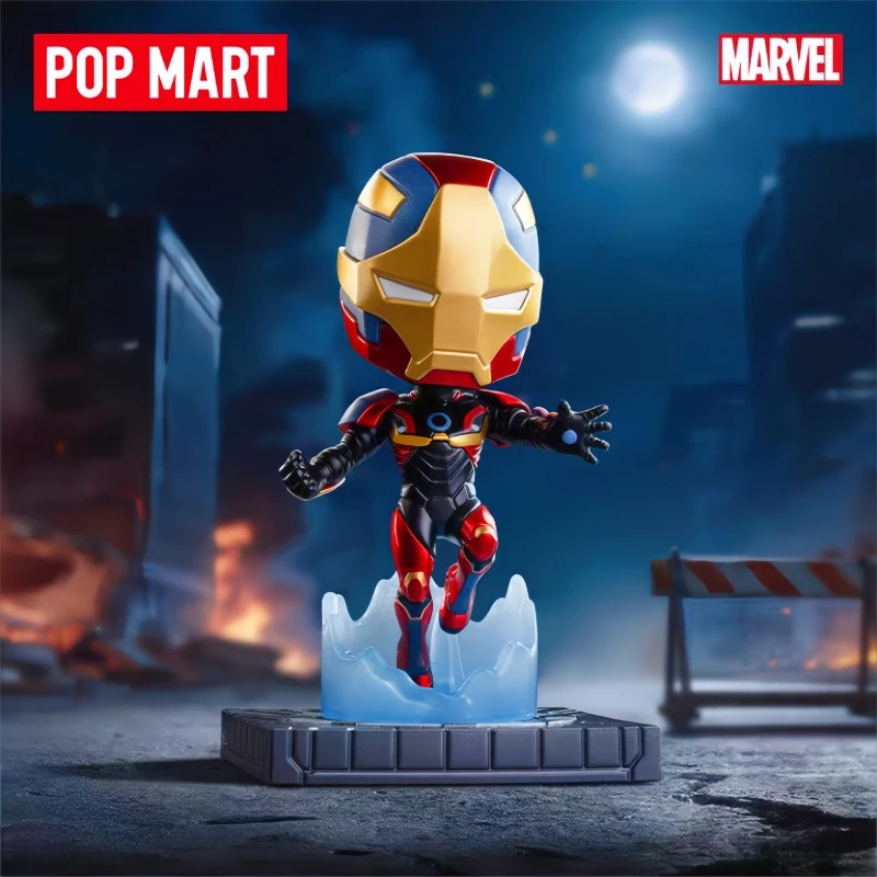 Hot Selling Genuine Stock Popmart Marvel Iron Man Chronicles Series Figurines Blind Boxes Toys Ornaments Collectibles Cute Gifts view 2