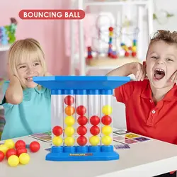 Family Bouncing Ball Game Multi-player Bouncing Ball Board Game for Kids Adults Colorful Four-line Desktop Game for Family