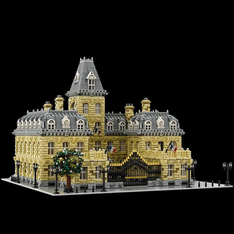 

23399 шт., хит продаж, вид на улицу, Moc, модульная модель французского дворца, творческие идеи «сделай сам», детская игрушка в сборе, головоломка, подарок на день рождения