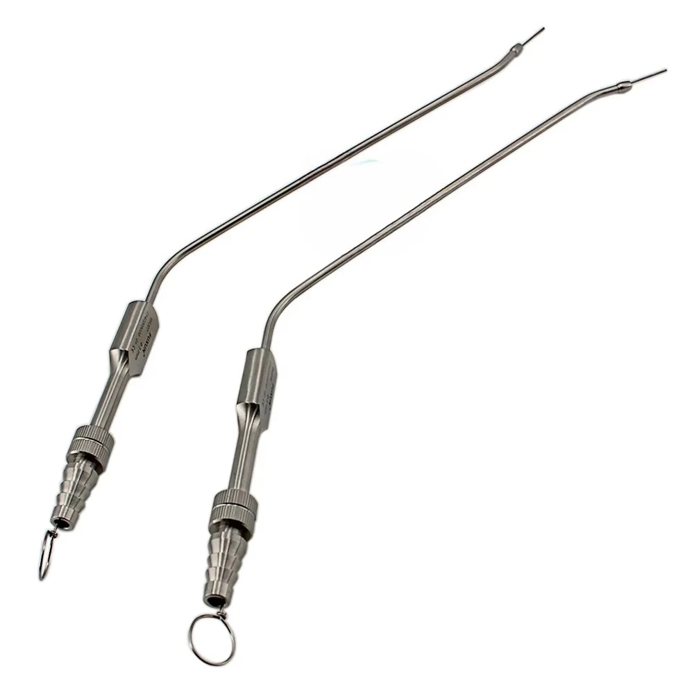 ENT Nasal Suction Steel Tube, 130/140/150mm Manual Skull Base Instrument for Rhinology Minimally Invasive Nasal Cavity Surgery