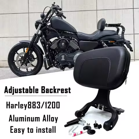 For Harley Sportster XL1200 883 2004-2025 Motorcycle Rear Backrest Multi Purpose Driver Passenger Sissy bar