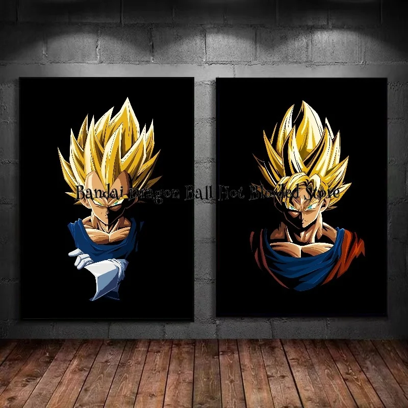 Japan Classic Anime Dragon Ball Goku Gohan Vegeta HD Plakat na Płótnie Obraz na Ścianę Dzieci Prezent Home Decor Art Picture