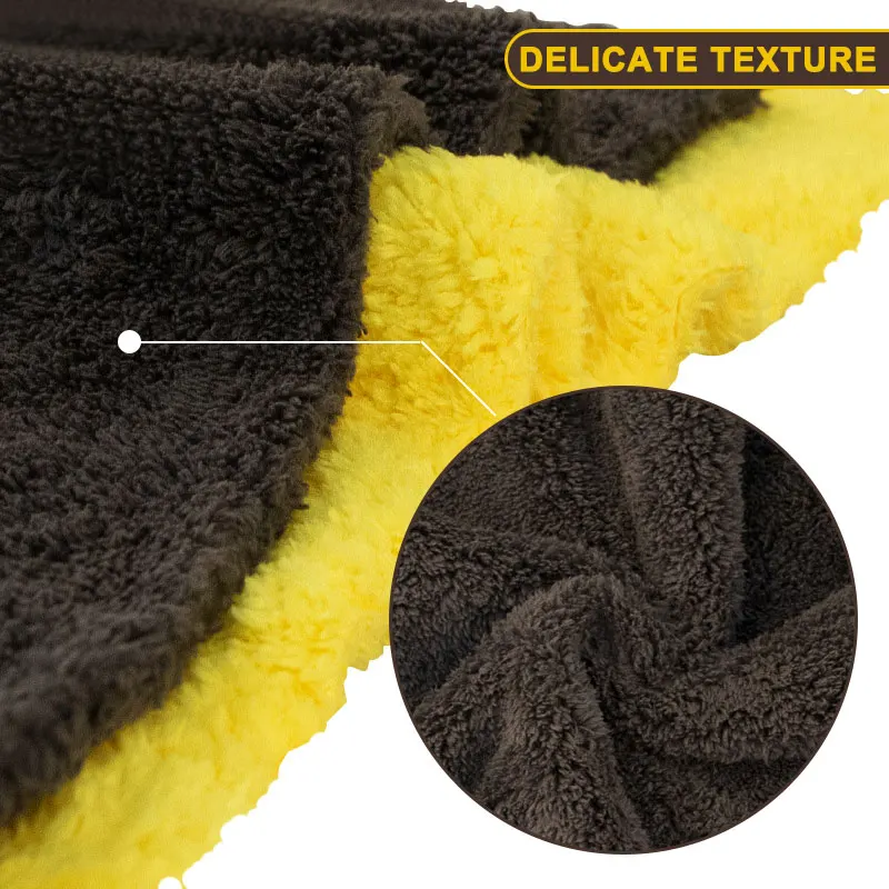 Car Wash 500GSM Microfiber Towel 40X40CM Cleaning Drying Car Polishing Cloth Soft Edgeless Car Detailing Waxing Towel 3/5/10Pcs