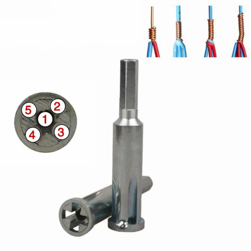 Imagem -02 - Ferramenta de Torção de Fio Elétrico Conector Rápido Ferramenta Twist Wire para Drivers Power Drill Stripping And Peel Cabo Elétrico Twister Eletricista