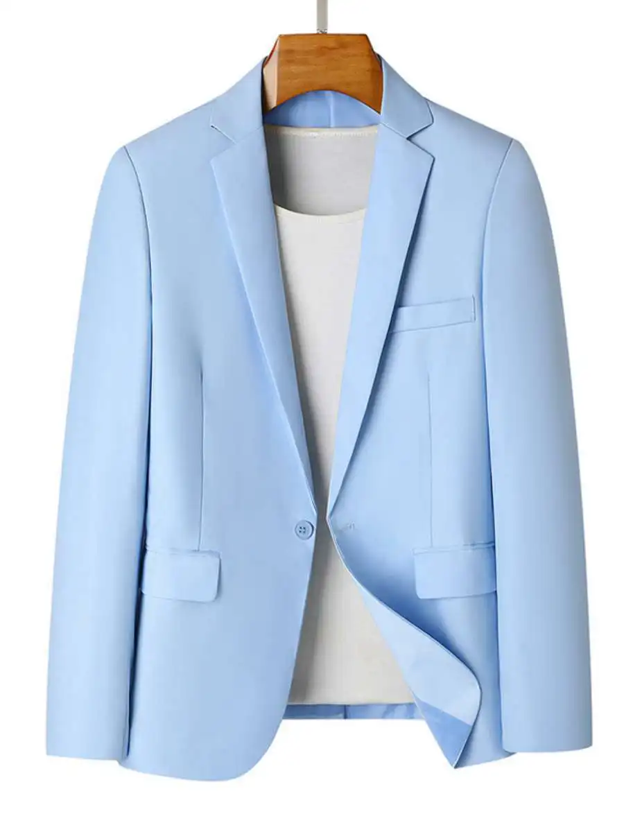 

Новый мужской деловой повседневный костюм-пиджак в корейском стиле от модного бренда, профессиональный формальный пиджак для весны и осени