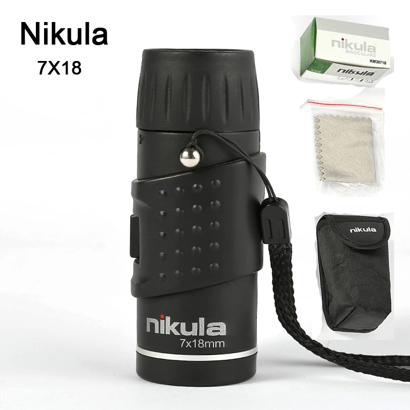 HD Mini Monocular Telescope 7X18 Fully Coated Optics Bak4 Pocket Concert Spotting Scope Long Range For Hunting Camping