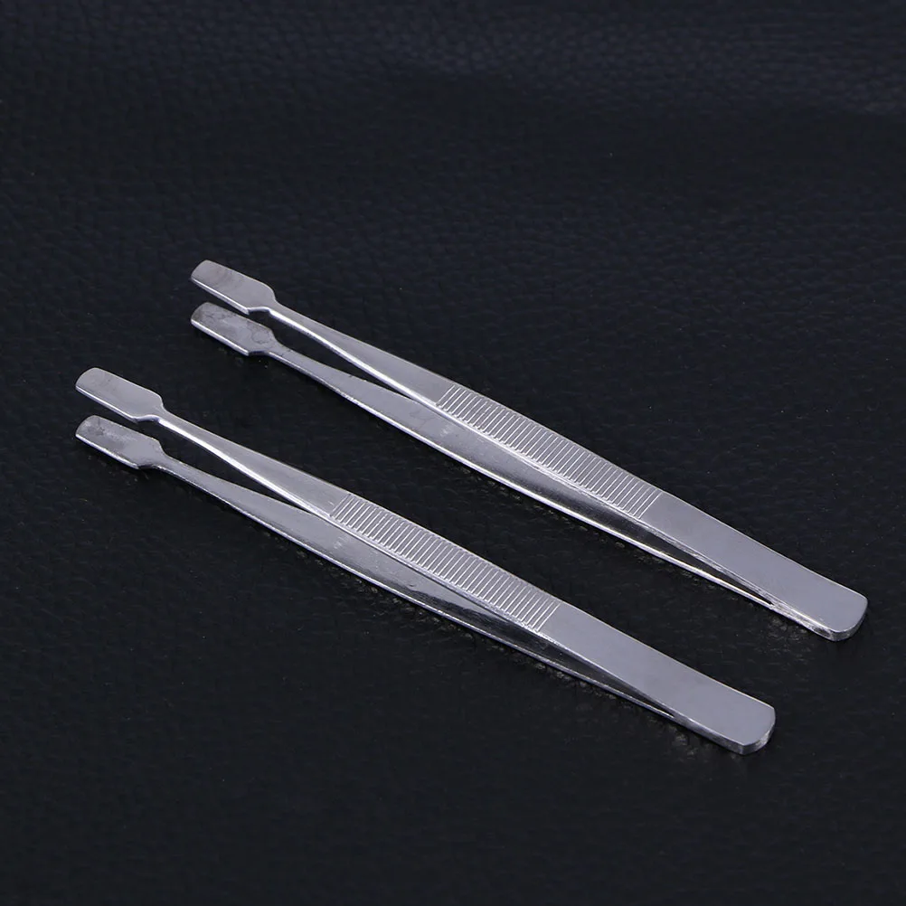 3pcs Stainless Steel Stamp Tweezer Lightweight Non-Slip Handle For Stamps Beads False Eyelash Nipper Tool Makeup Accessory