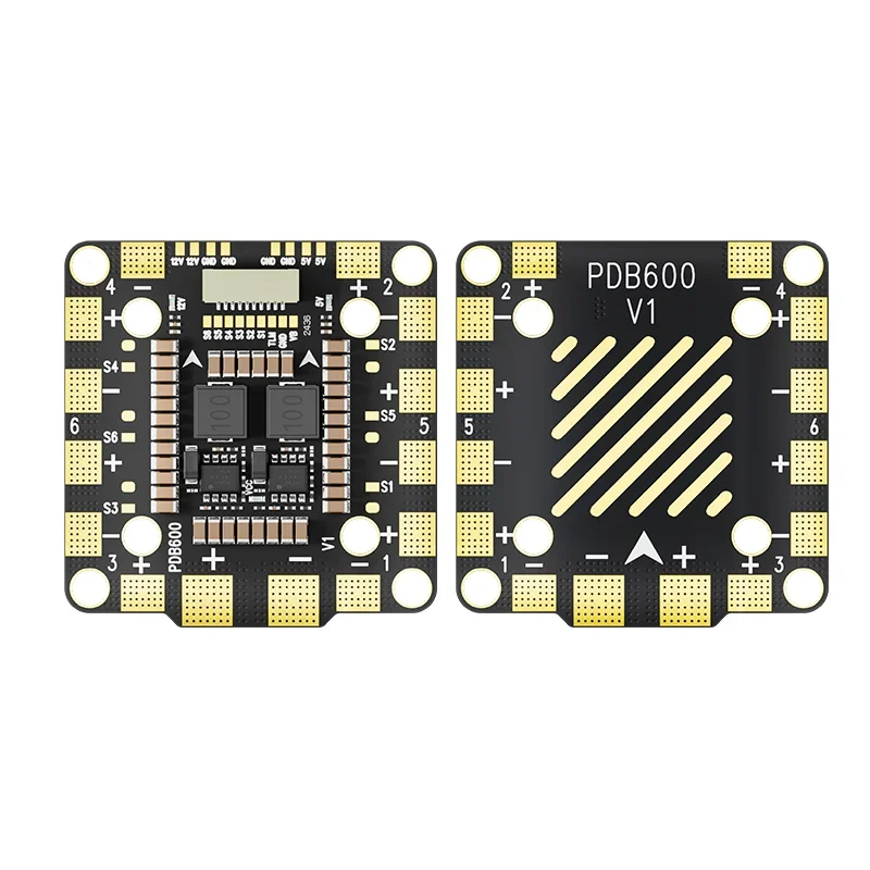 VoltSAocoda-RC PDB600 600A Distributor 5V/12V Double Hole Path RC Model Aircraft Six-Axis FPV Fixed Wing Current Meter