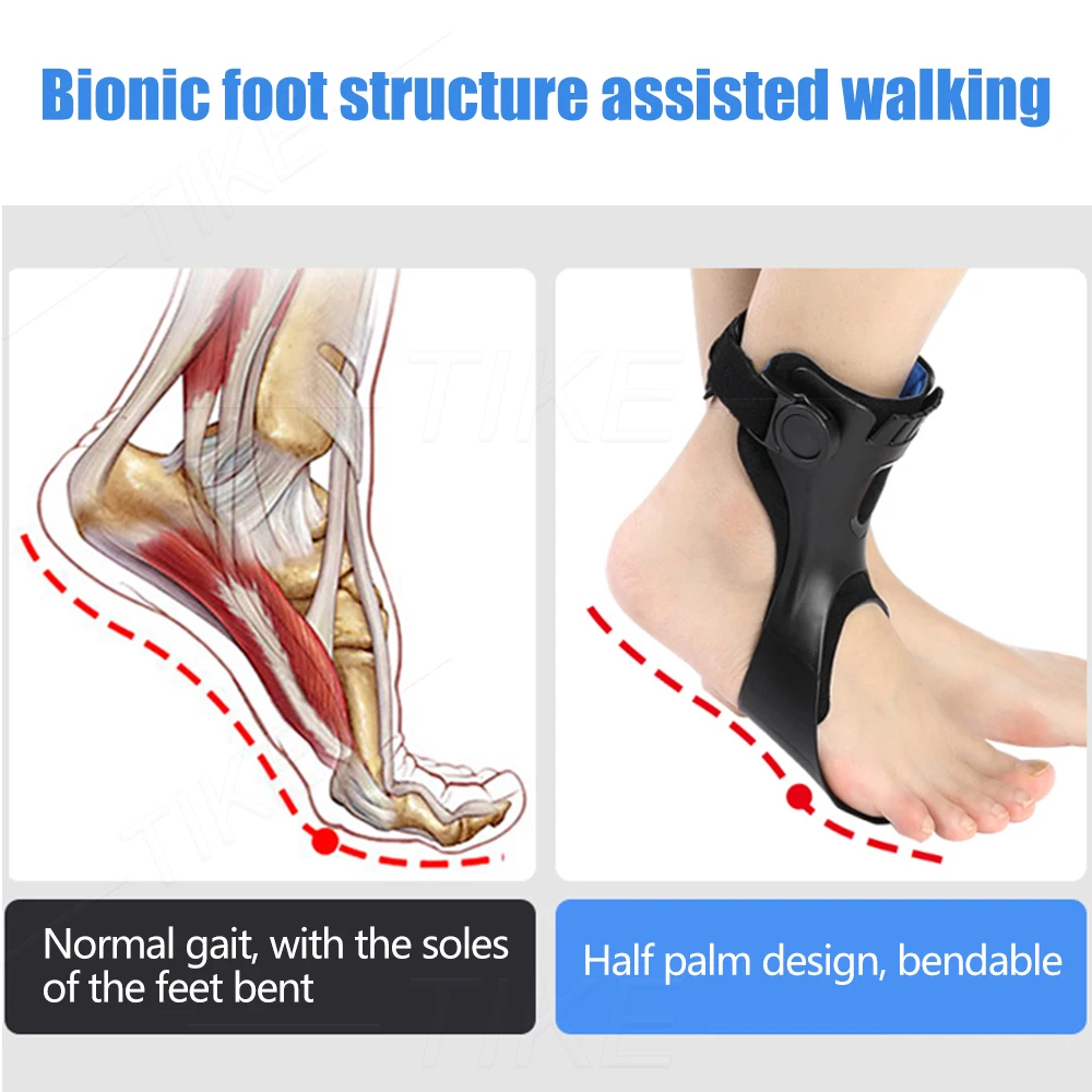 TIKE Adjustable Foot Droop Splint Brace Orthosis Ankle Varus & Valgus Fixed Strips Guard Support Hemiplegia Rehabilitation Shoes