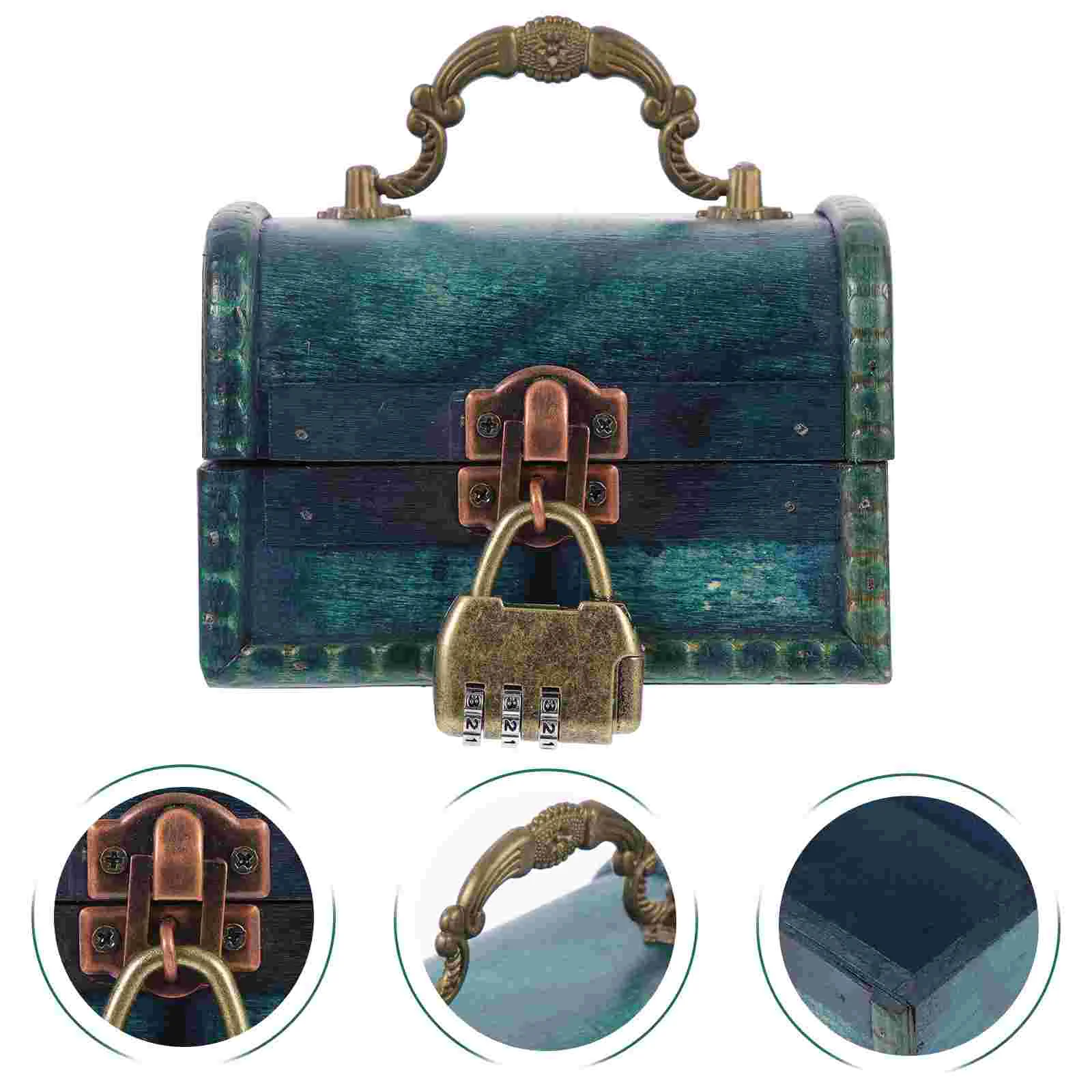 

Storage Box Decor Catcher Semi Automatic Vanity Jewelry Case Retro Bed for Dorm Diving Man