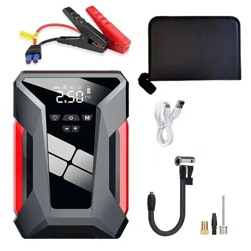 Car Power Supply & Tire Inflator 12V Car Starter & Air Car Jump Starter with Tire Inflation Simple Operate