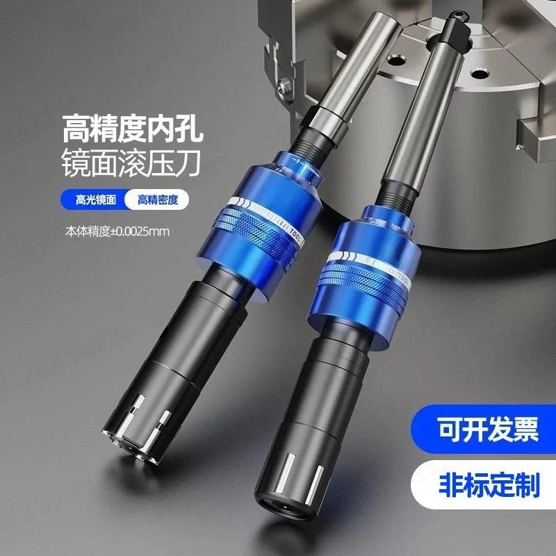Rotary Rolling Burnishing Tool, Mirror Surface Roller for Internal Hole, Straight Shank Taper Shank, Roller Burnisher for Lathe