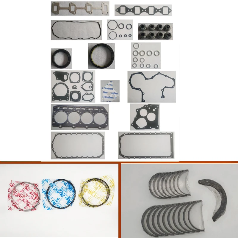 For Yanmar 4TN84E Engine Full gasket set kit crankshaft connecting rod bearing piston ring for John Deere 1070 Tractor