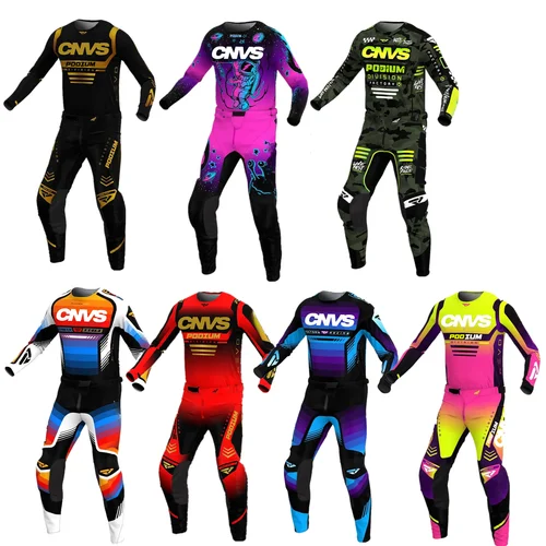Imagen 1 del producto 2025 CNVS podio todoterreno Jersey conjunto FH ropa de motocicleta Motocross Jersey pantalones conjunto MX Gear Set ATV Dirt Bike Combo traje