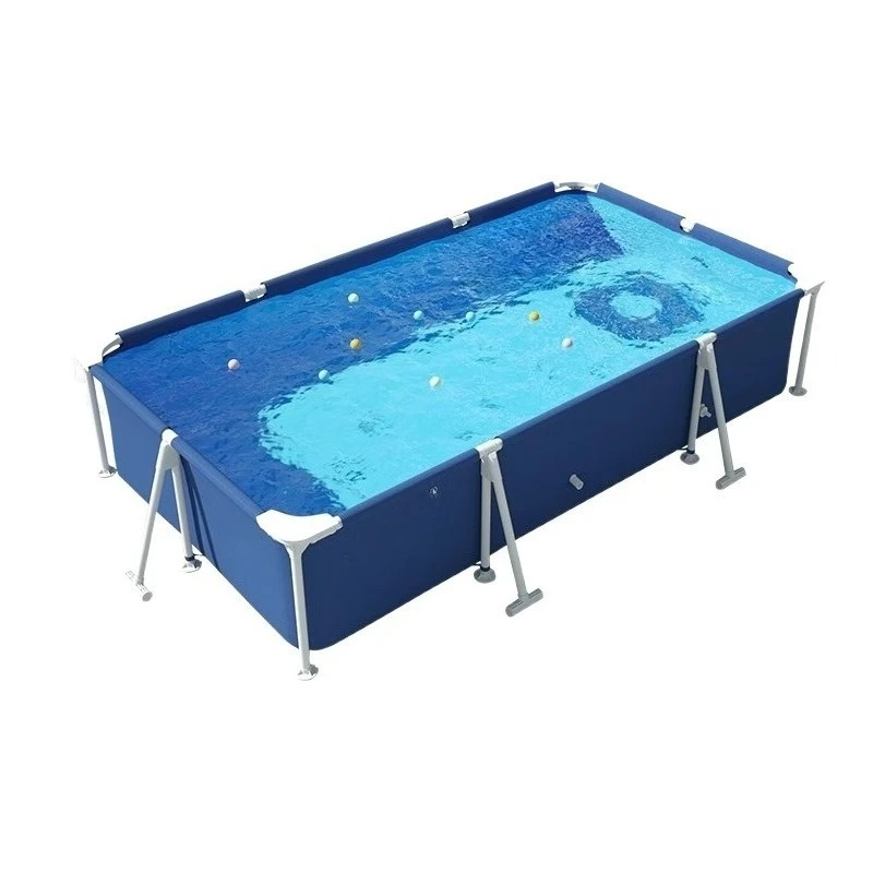 3m x 2m x 66cm Extra-thick, Large Rectangular Inflatable Pool, Ideal for Family Outdoor Summer Water Fun