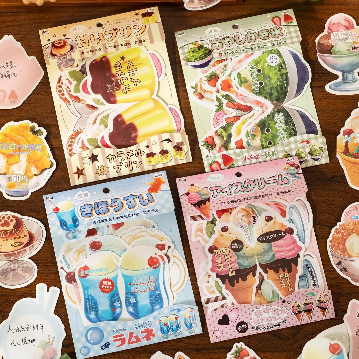 12pcs/lot Memo Pads Material Paper Happy Tea Day book Junk Journal Scrapbooking Background Decoration