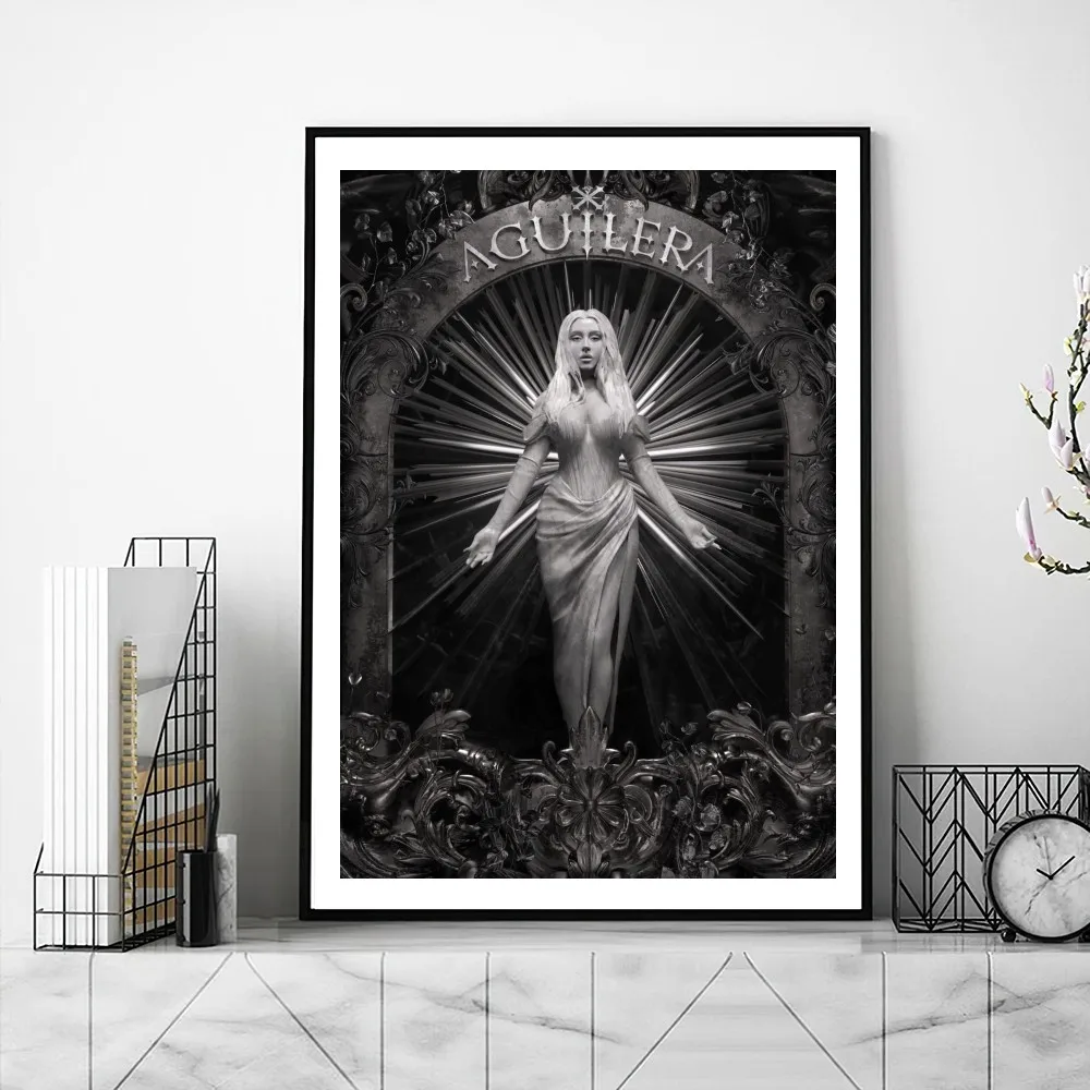 Christina Aguilera Singer Poster Gallery Prints, Self Adhesive Home Decor, Wall Decals, Living Room Sticker