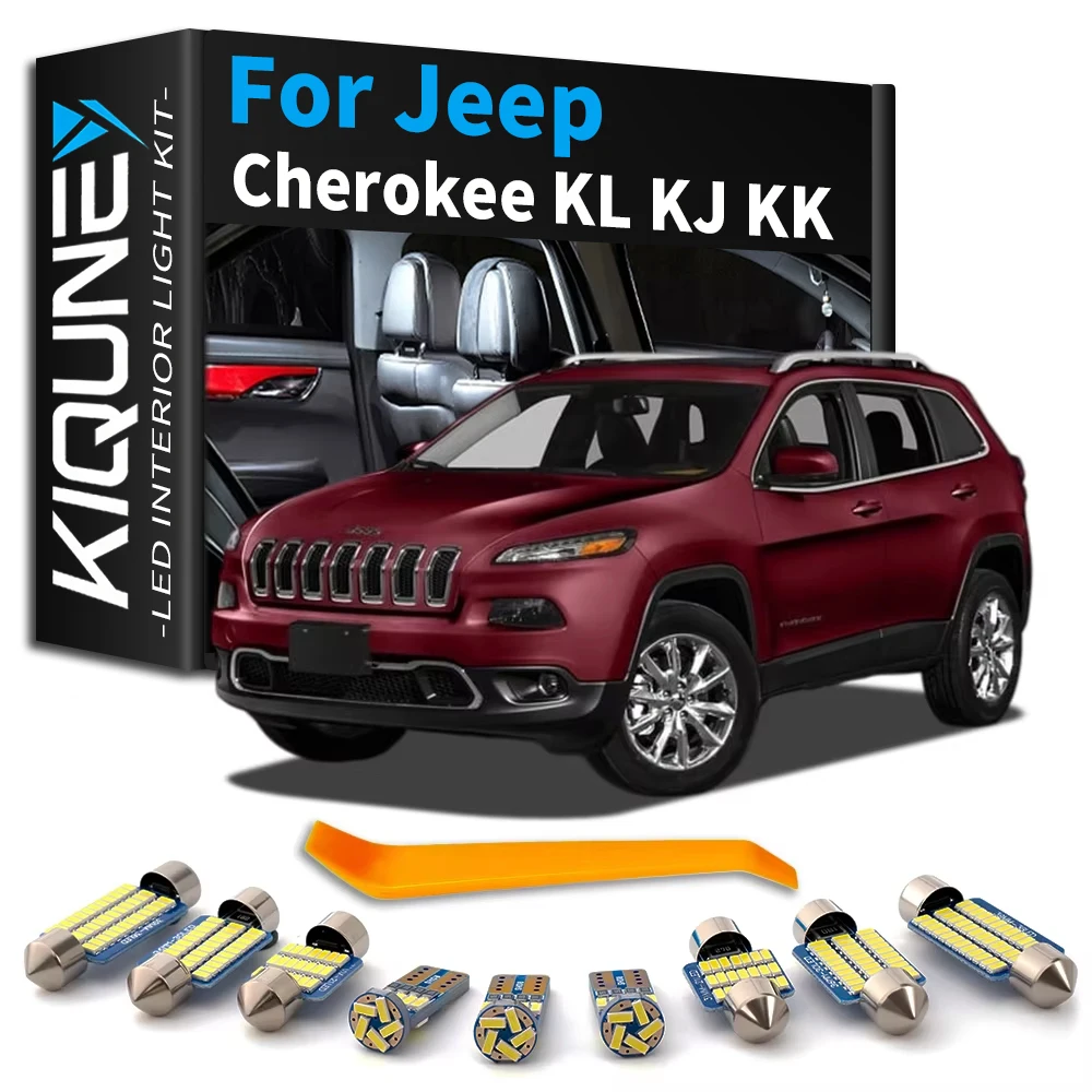 Car LED Interior Lights Kit Canbus Accessories For Jeep Cherokee KL KJ KK 1998 2000 2001 2008 2010 2015 2016 2017 2018 2019 2020