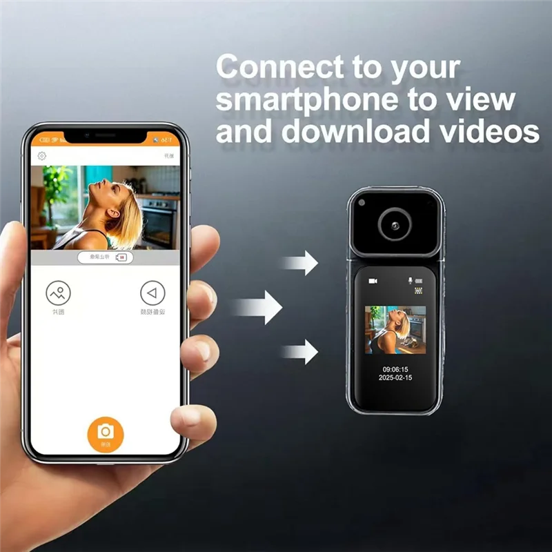 

-A96Z 2.7K Wifi Mini Body Camera Mini Sports Cam 64GB POV Camera With 180° Rotating Lens For Daily Recording Bike Cycling Pet