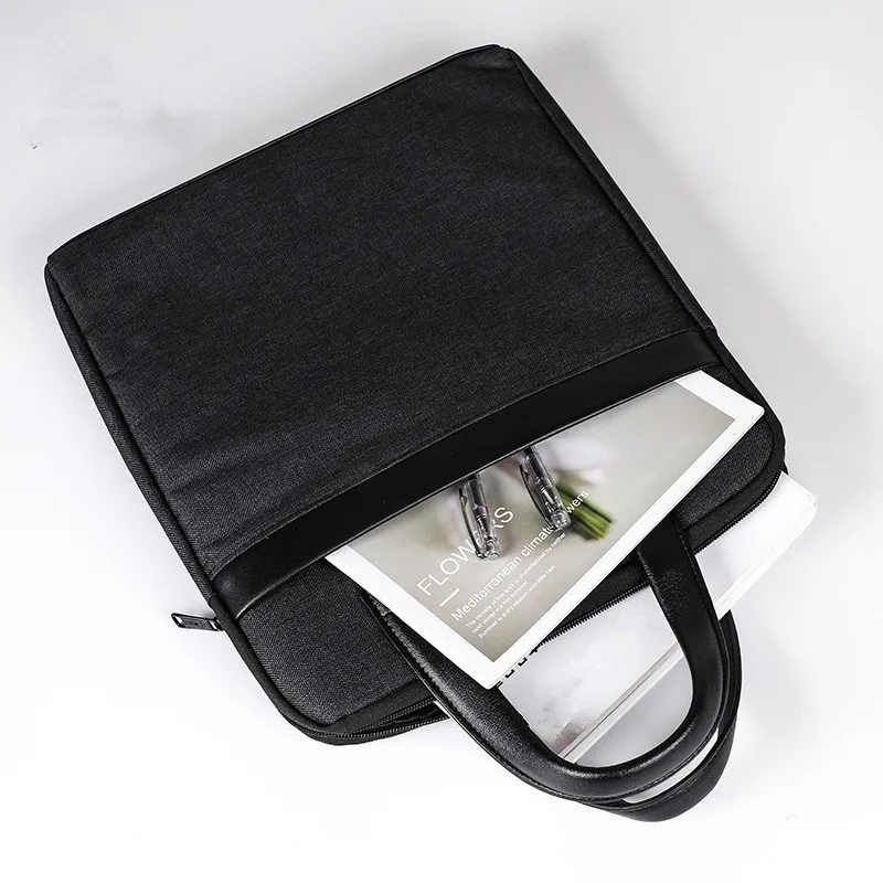 High end briefcase large capacity vertical frosted fashionable business handbag file bag