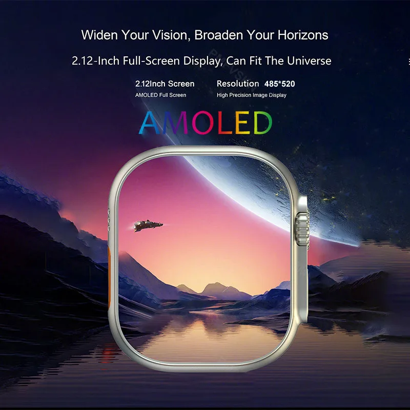 الجملة 10 الترا ساعة ذكية الرجال 42 مللي متر سلسلة 9 AMOLED شاشة NFC البوصلة مقاوم للماء لساعة أبل IWO الترا 9 Smartwatch