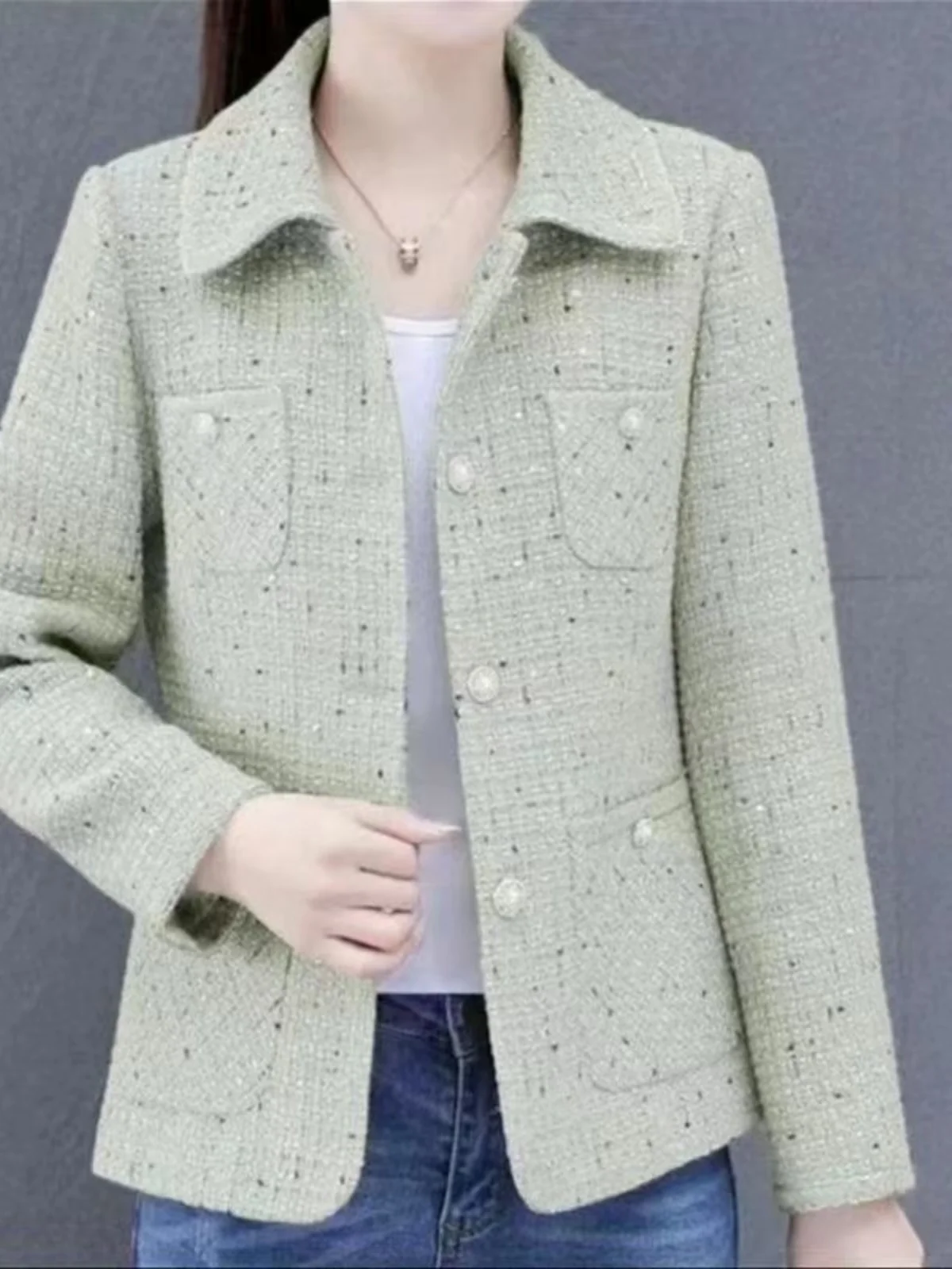 

Элегантная повседневная короткая куртка с цветочной вышивкой для женщин среднего возраста, модный стиль для мам, верхняя одежда из высококачественной ткани