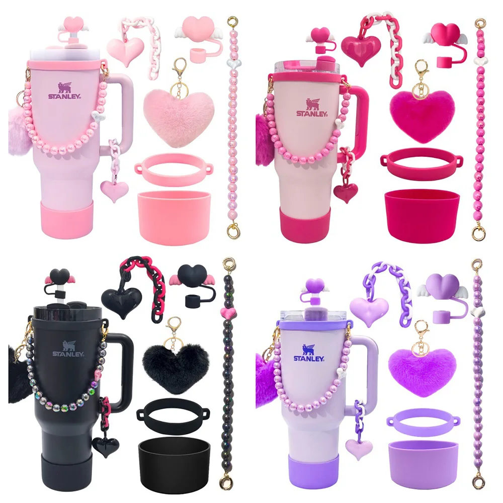 40 oz Vacuum Car Insulation Portable Handle Water Cup Accessories Set for Stanley Cup Plush Pendant Water Cup Decoration Gift