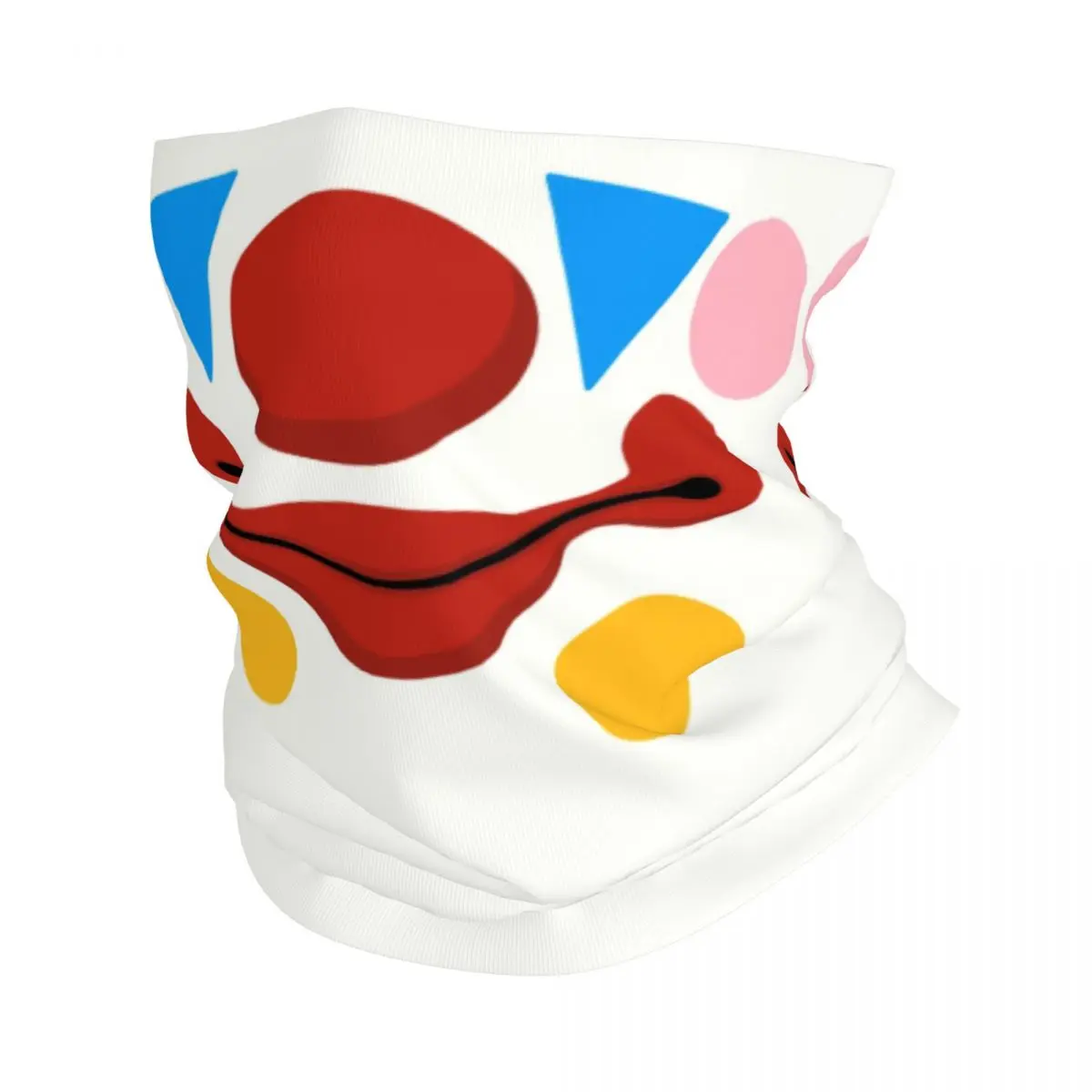 Custom Funny Circus Clown Neck Gaiter Women Men UV Protection Winter Halloween Grimace Party Bandana Scarf for Ski