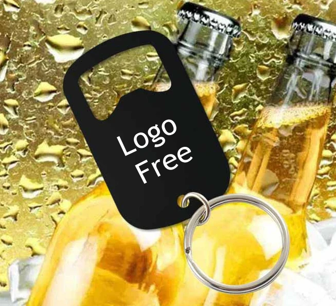 50pcs Custom logo Free Laser Engraved Stainless Steel Bottle Opener Keychain Baptism Birthday Wedding Party Gift Personalized