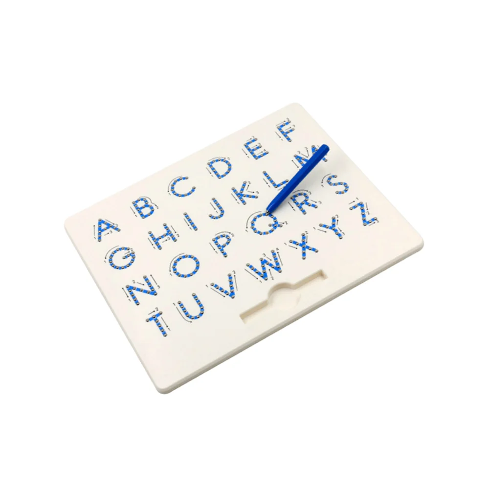 Steel Alphabet Board Drawing Board Alphabet Sketchpad Kids Educational Sky-Blue (Capital Board)