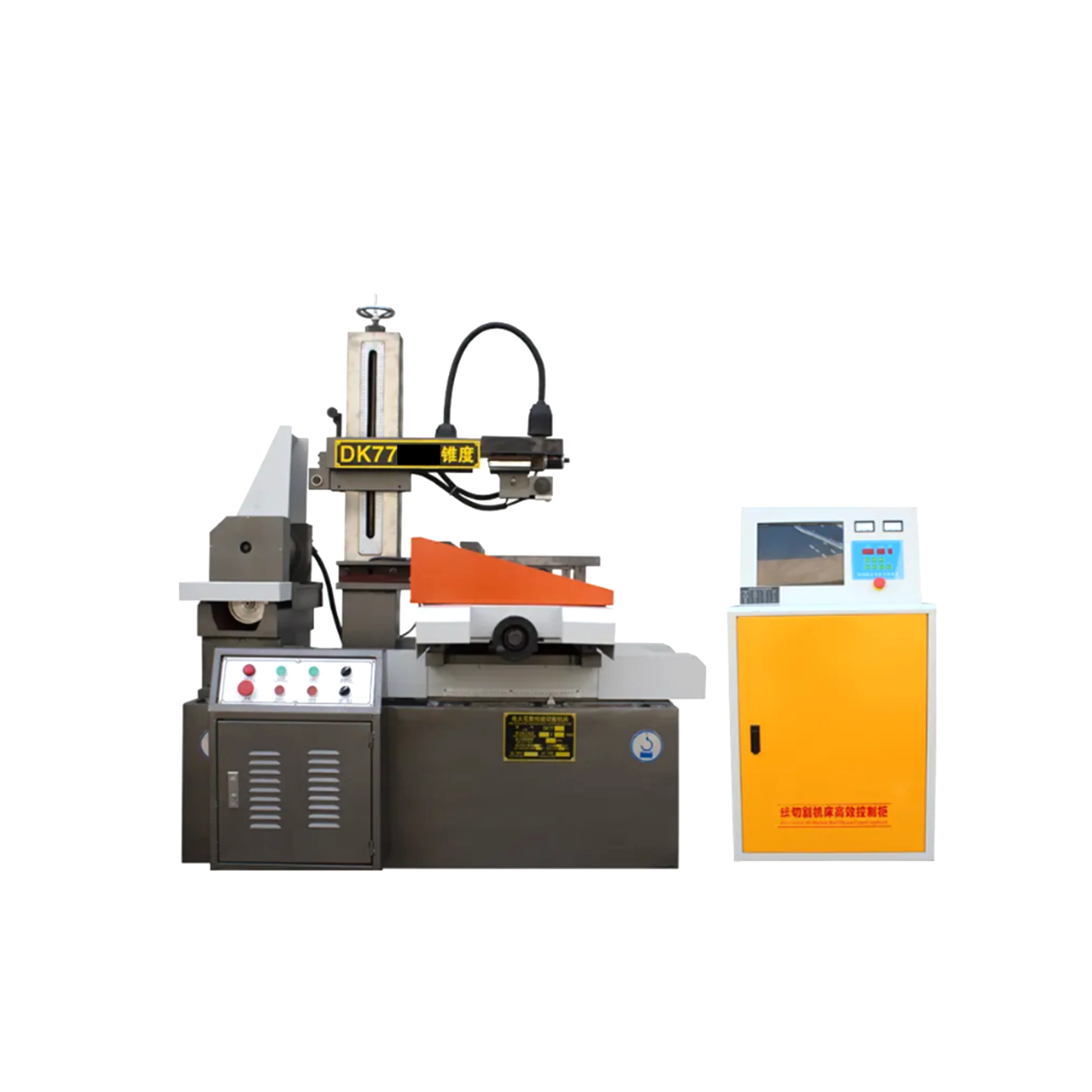 EDM CNC آلة قطع الأسلاك DK7735 740*470 مللي متر طاولة العمل حجم 350*450 مللي متر السكتة الدماغية محرك متدرج